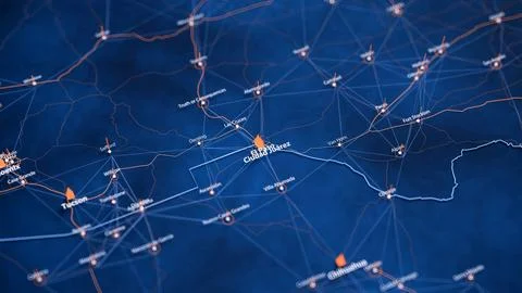 Ciudad Juarez map big data visualization. Futuristic map infographic of city in 스톡 일러스트