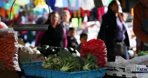 Ciudad Juarez Mexico vegetable fruit market scale 4K Stock Footage 102884647