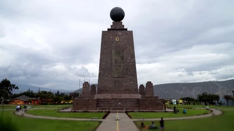 Ciudad Mitad Del Mundo, Equator Monument, Quito, Ecuador Stock Footage 84329849
