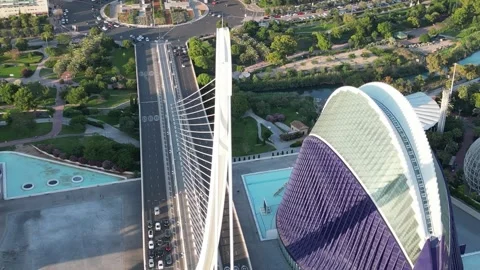 Ciutat de les Arts i les Ciències in Valencia, Spain Stock-Footage 246724944