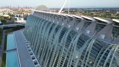 Ciutat de les Arts i les Ciències in Valencia, Spain Stock Footage 246724949
