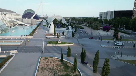 Ciutat de les Arts i les Ciències in Valencia, Spain Stock Footage 246725591