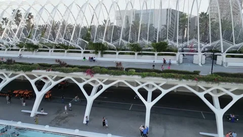 Ciutat de les Arts i les Ciències in Valencia, Spain Stock Footage 246725599