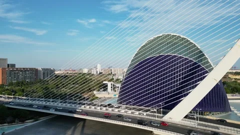 Ciutat de les Arts i les Ciències in Valencia, Spain Stock Footage 246725623