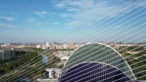 Ciutat de les Arts i les Ciències in Valencia, Spain Stock Footage 246725631