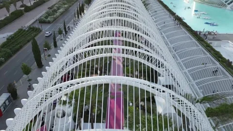 Ciutat de les Arts i les Ciències in Valencia, Spain Stock Footage 246725639