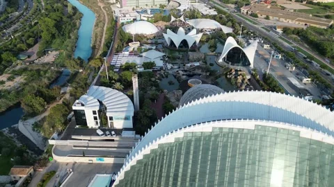 Ciutat de les Arts i les Ciències in Valencia, Spain Stock Footage 246725645