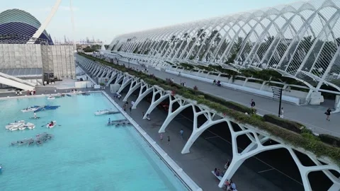 Ciutat de les Arts i les Ciències in Valencia, Spain Stock Footage 246725904