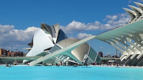 The Ciutat de les Arts in Valencia. Stock Footage 106949257