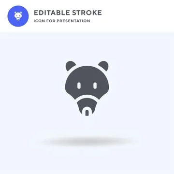 Civet icon vector, filled flat sign, solid pictogram isolated on white, logo  스톡 일러스트