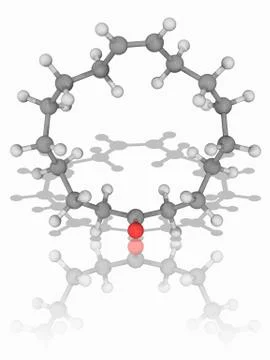 Civetone organic compound molecule Stock Illustration