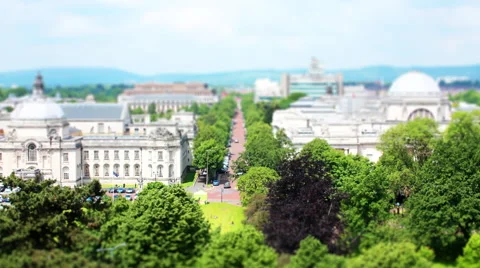 Civic Centre. Tilt Shift Timelapse. Video stock 56026500