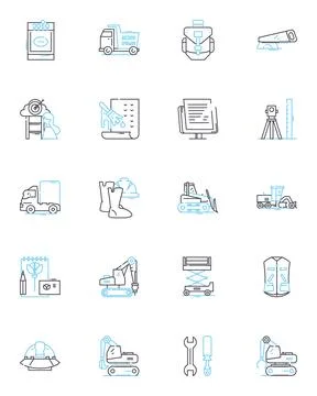 Civic development linear icons set. Community, Engagement, Activism, Empowerment Ilustración de archivo