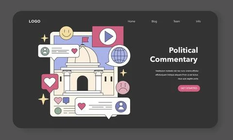 Civic Discourse set. Engaging in societal debates and global issues through Stock Illustration
