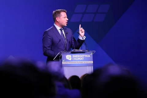 Civic Platform party program congress on energy, environmental protection and cl Stockfoto's