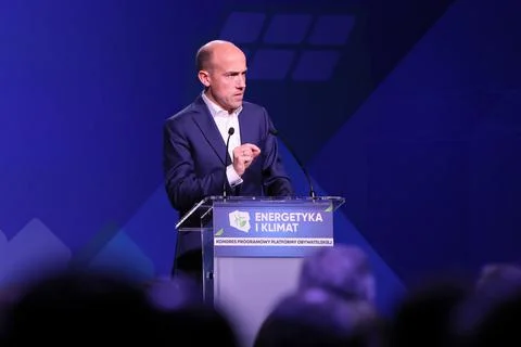 Civic Platform party program congress on energy, environmental protection and cl Stock Photos