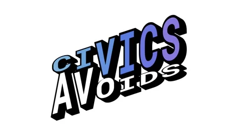 CIVICS vs AVOIDS, 3D Text Animation in Isometric View with Opposite Word Motion Stock Footage 314263356