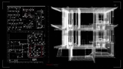 Civil Engineer Computer Screen Data HD Video stock 221988515
