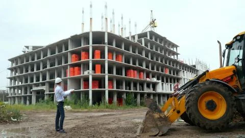 Civil engineer at the construction site Foto stock