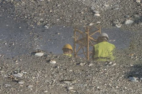 Civil Engineer at construction site Stock Photos