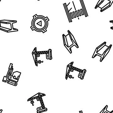 Civil engineer construction vector seamless pattern 스톡 일러스트