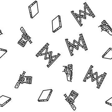 Civil engineer industry building vector seamless pattern Ilustración de archivo