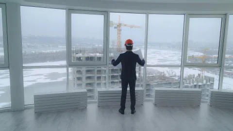 Civil engineer looking how his employees working 스톡 사진