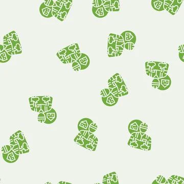 Civil engineer worker glyph seamless pattern Stock Illustration