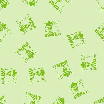 Civil engineer worker glyph vector seamless pattern Illustrazione stock