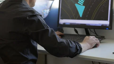 Civil engineer is working on computer, traffic engineering concept 스톡 동영상 68498533
