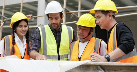 Civil engineer working together Stock Footage 195602711