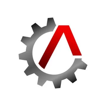 Civil Engineering Initial A Lettermark Symbol Design Stock Illustration