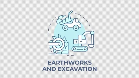 Civil engineering projects blue concept icons animation set Stock Footage 337937710