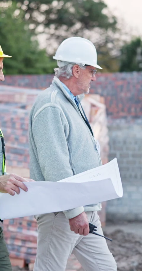 Civil engineering, team and man with radio on construction site, communication Stock Footage 340985139