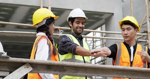 Civil engineers prepares to work Stock Footage 195454628