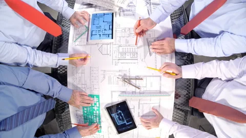 Civil Engineers working on a project Stock-Footage 194817829