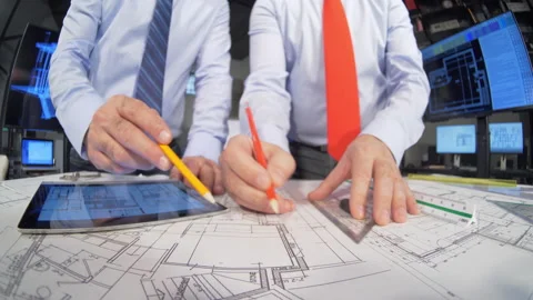 Civil Engineers Working On Project  Stock Footage 194912567