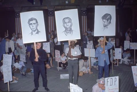 Civil Rights Demonstration At Democratic National Convention, Atlantic City, New Stock Photos