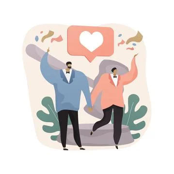 Civil union abstract concept vector illustration. Stock Illustration