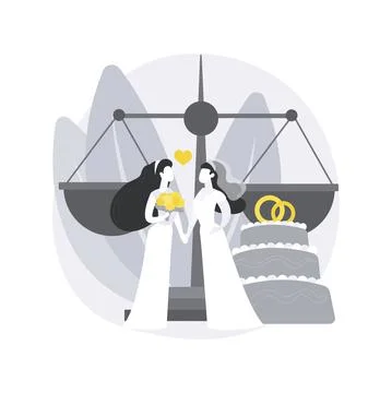 Civil union abstract concept vector illustration. Stock Illustration