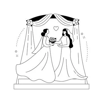 Civil union abstract concept vector illustration. Stock Illustration