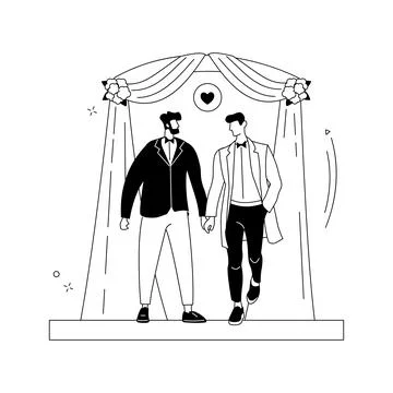 Civil union abstract concept vector illustration. Stock Illustration