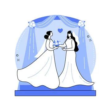 Civil union abstract concept vector illustration. Stock Illustration