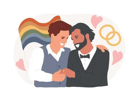 Civil union isolated concept vector illustration. イラスト素材