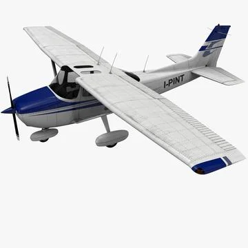 3D Модель: Civil Utility Aircraft Cessna 172 Skyhawk # 96425397