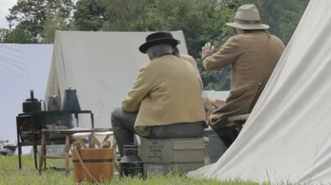 Civil War camp Video stock 8509741