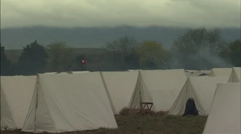 Civil War Campground Stock Footage 39975246