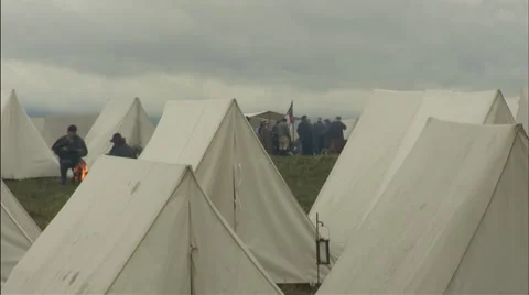Civil War Campground Stock Footage 39975734