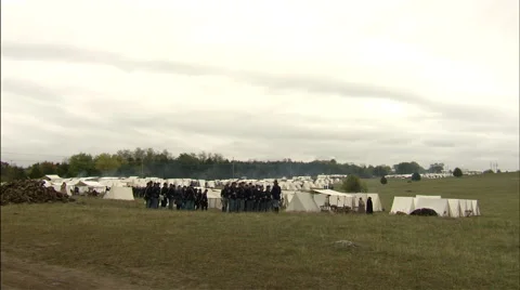 Civil War Campground Stock Footage 39976779