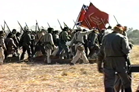 Civil war cannon march Stock Footage 299531